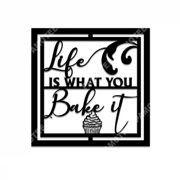 Life Is What You Bake It Bakery Metal Sign, Bakering Lovers Gift