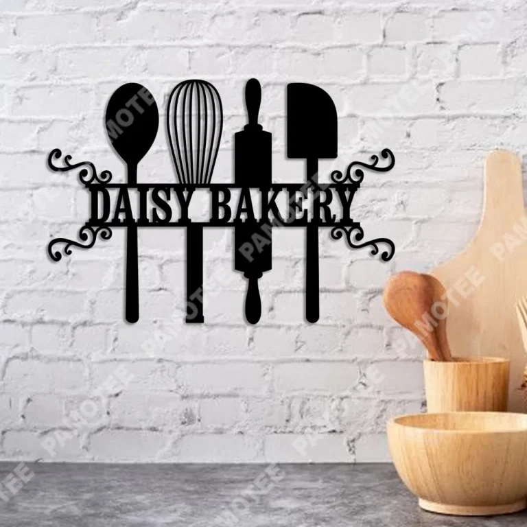 Custom Utensils Bakery Metal Sign, Home, Kitchen Wall Decor