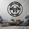 Custom Name And Est Date Skull Tattoo Artist Metal Sign, Steel Wall Hanging