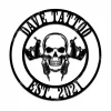 Custom Name And Est Date Skull Tattoo Artist Metal Sign, Steel Wall Hanging