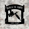 Customized Name Date Tattoo Artist Metal Wall Art, Gift For Husband