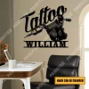 Personalized Tattoo Studio Wall Art Decor, Custom Metal Sign, Many Sizes Available