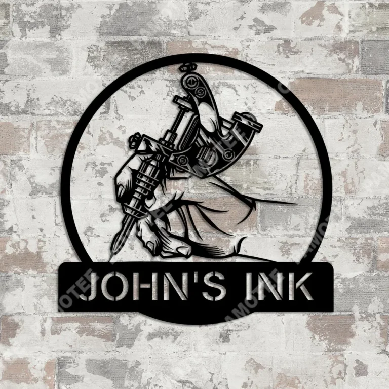 Custom Tattoo Artist Ink Metal Art, Home Decoration For Your House