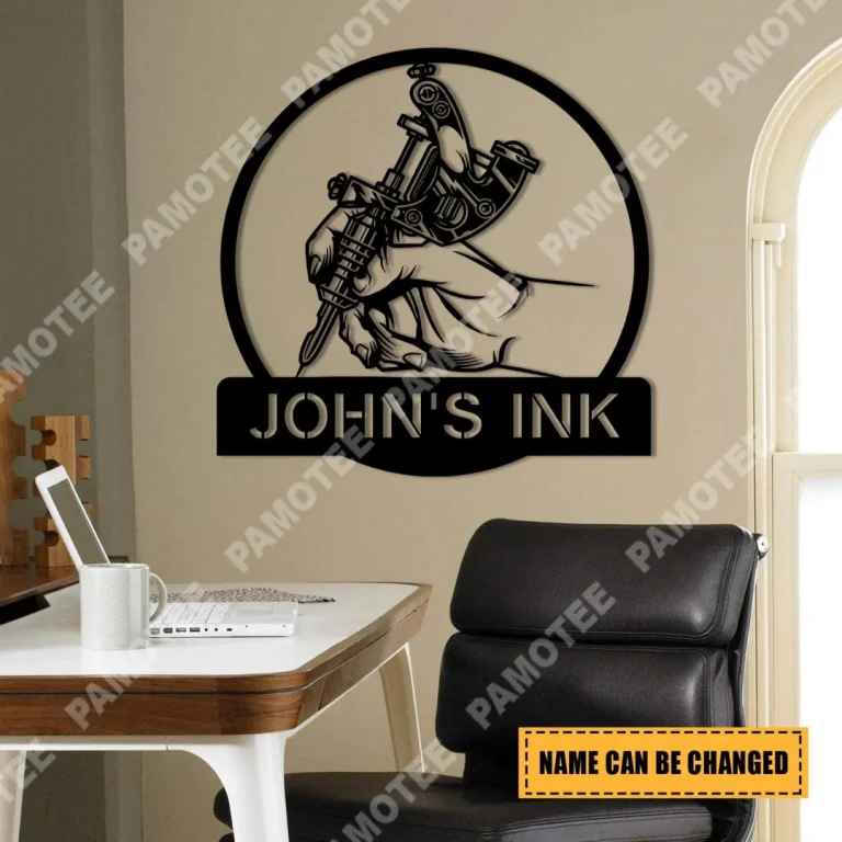 Custom Tattoo Artist Ink Metal Art, Home Decoration For Your House