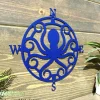Kraken Octopus Compass Wall Decor, Cut Metal Sign, Metal Wall Art, Metal House Sign