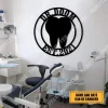 Custom Name And Date Tooth Dental Metal Sign, Gift For Dentist