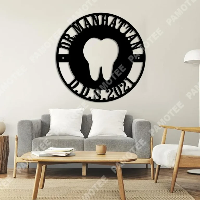 Customized Dental Hygienist Metal Art, Dentist Wall Decoration