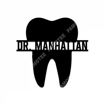 Custom Your Name Tooth Dental Metal Sign, Steel Plaque For Clinic