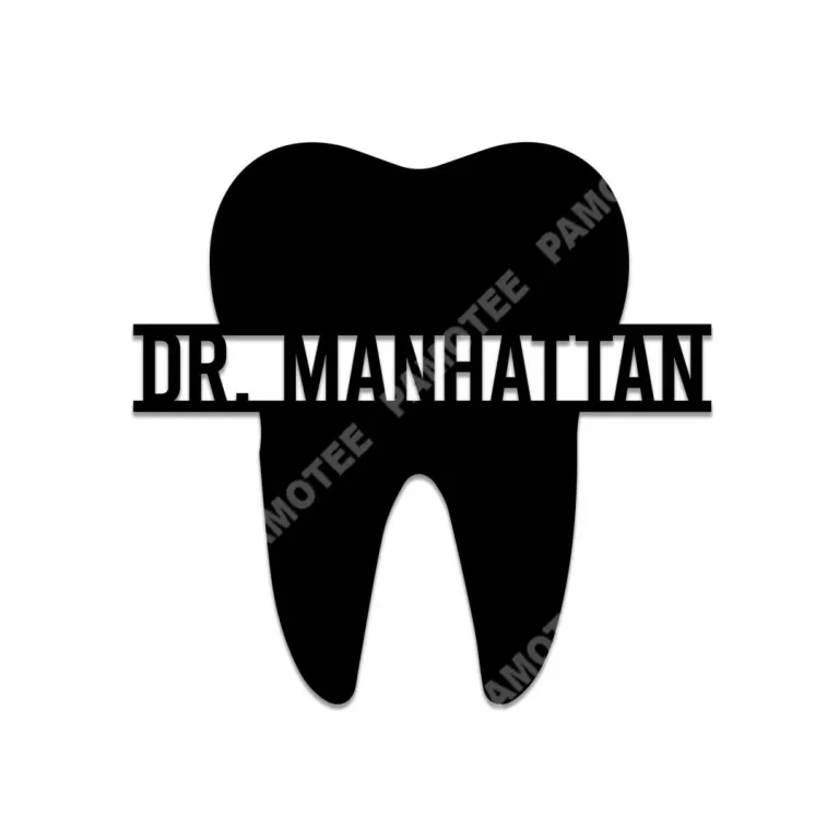 Custom Your Name Tooth Dental Metal Sign, Steel Plaque For Clinic