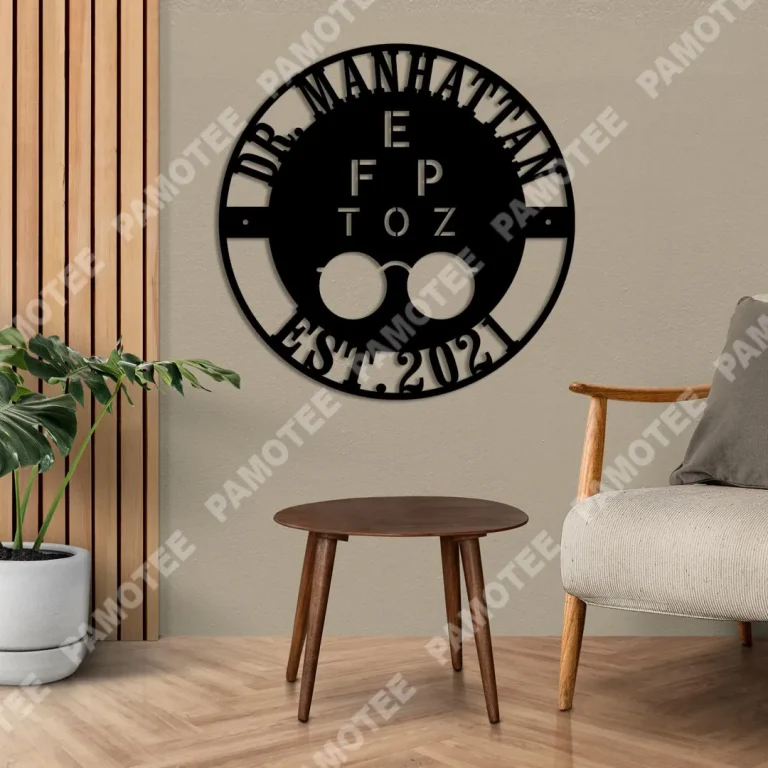 Customized Optometrist Doctor Metal Art, Opthamologist Clinic Wall Hanging