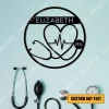 Custom Any Text Stethoscope Nurse Metal Art, Gift For Her, R.n