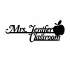 Customized Classroom Metal Door Sign, Teacher Wall Decoration