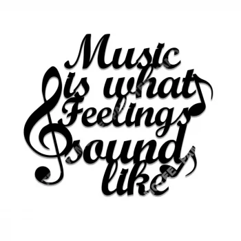 Music Is What Feelings Sound Like Metal Sign, Gift For Musician