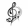 G-clef, Notes On Music Staff Metal Art, Music Teacher Gift