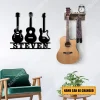 Personalized Three Guitars Metal Sign, Music Studio Wall Art