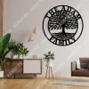 Custom Family Name Tree Of Life Metal Sign, Mother Nature Wall Decor