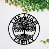 Custom Family Name Tree Of Life Metal Sign, Mother Nature Wall Decor