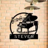 Personalized Name Piano Metal Sign, Piano Player Wall Hanging