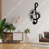 Custom G-clef Piano Metal Art, Steel Piano Teacher Plaque