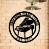 Customized Name And Date Piano Metal Sign, Piano Shop Decoration