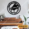 Customized Name And Date Piano Metal Sign, Piano Shop Decoration