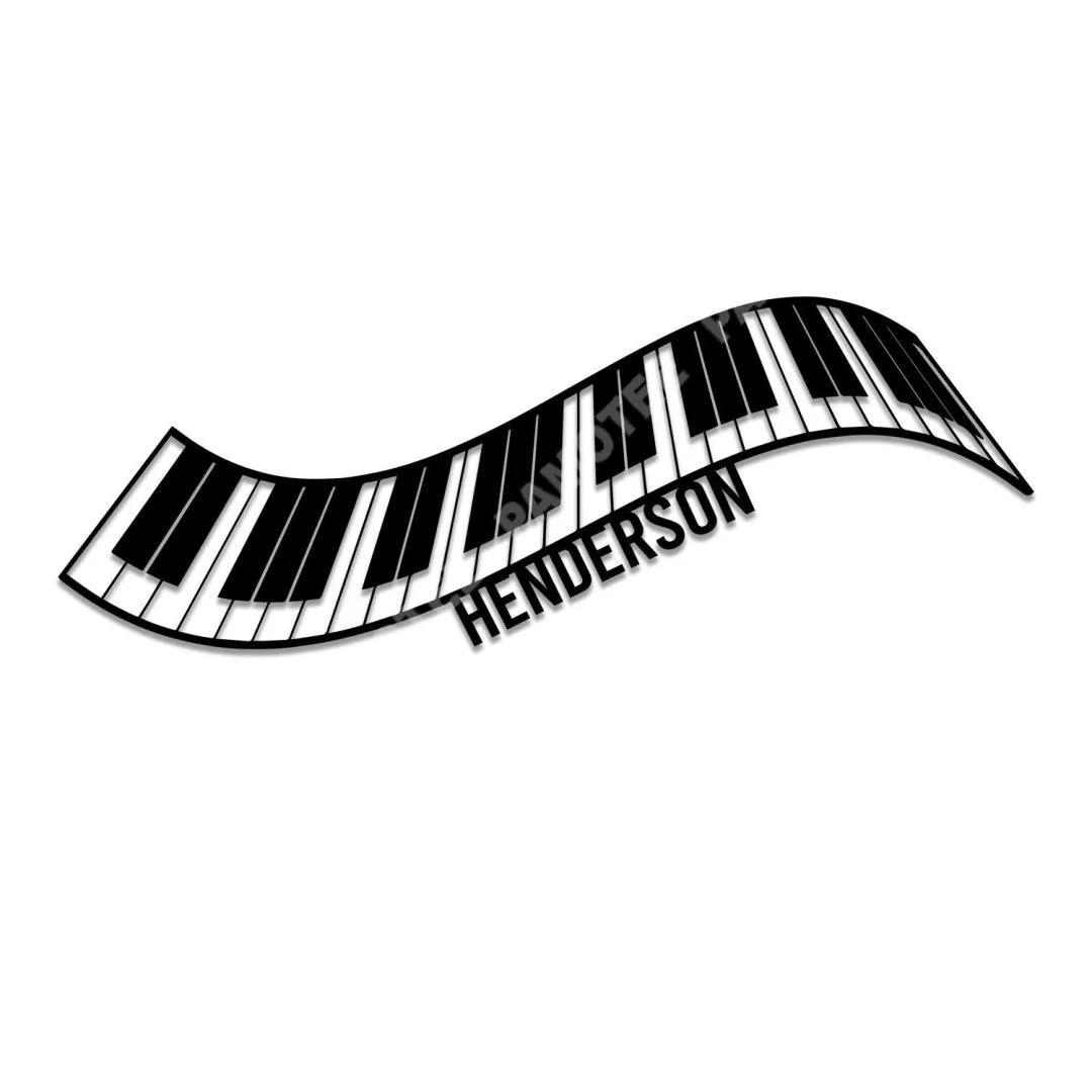 1842-03.webp Custom Name Piano Keys Metal Art, Wall Art Gift For Pianist