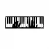 Hands Playing Piano Metal Sign, Living Room Wall Decor For Piano Player