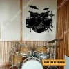 Personalized Name Drum Set Metal Sign, Home Decor For Drummer