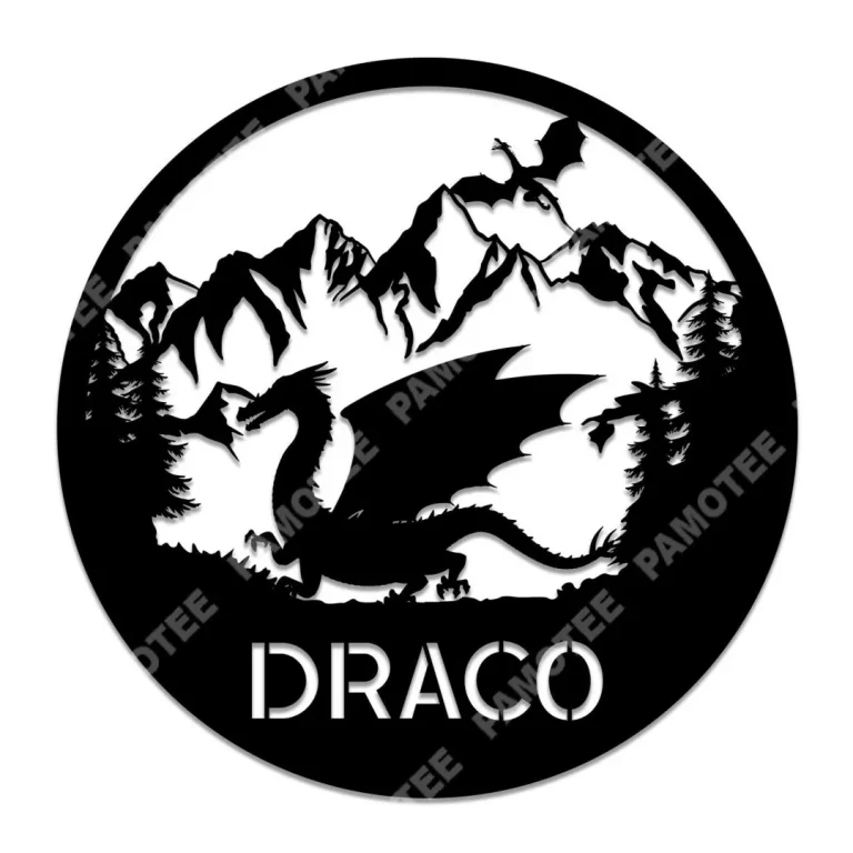 Customized Dragon And Mountain Metal Art, Door Hanging, Wedding Gift