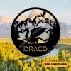 Customized Dragon And Mountain Metal Art, Door Hanging, Wedding Gift