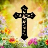 Butterfly And Cross Jesus Christ Metal Sign, God Lovers Living Room Wall Art