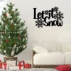 Let It Snow Christmas Metal Sign, Housewarming Wall Art
