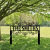 Customized Family Name Metal Sign, Garden Decor, Gate Sign, Wedding Gift