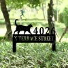 Custom Address Cat Metal Art, Home Decor, Gift For Her