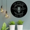 Personalized Name Bee Metal Sign, Porch Steel Art, Mother's Day Gift