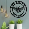 Customized Bee Metal Sign, Honey Steel Plaque