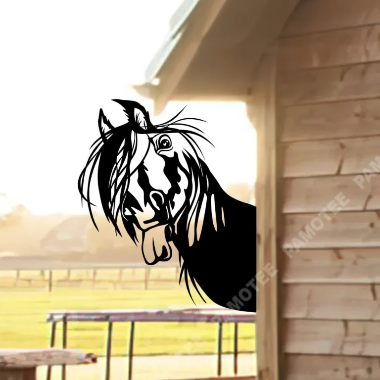 Funny Horse Metal Sign, Farm, Ranch, Barn, Silo Steel Wall Art