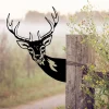 Funny Deer Metal Sign, White-tailed Deer Hunting Decor, Father's Day Gift