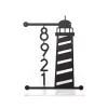 Metal Lighthouse Address Sign, Cut Metal Sign, Metal Wall Art, Metal House Sign