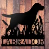 Personalized Labrador Sign Custom Name Metal Sign, Personalized Name Cut Metal Sign Wall Hanging Decor