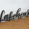 Lakehouse Metal Word Sign Cut Metal, Metal Art Wall Decor, Cut Wall Hanging, Home Decoration, Home Gift