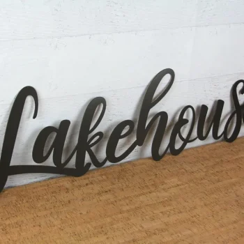 Lakehouse Metal Word Sign Cut Metal, Metal Art Wall Decor, Cut Wall Hanging, Home Decoration, Home Gift