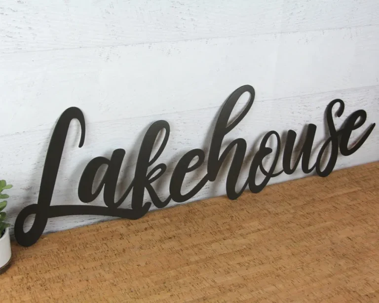 Lakehouse Metal Word Sign Cut Metal, Metal Art Wall Decor, Cut Wall Hanging, Home Decoration, Home Gift