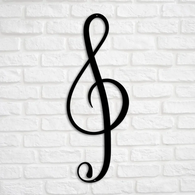 Musical Symbol Wall Art Cut Metal, Metal Art Wall Decor, Cut Wall Hanging, Home Decoration, Home Gift