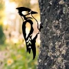 Woodpecker Tree Stake, Garden Metal Art, Home Decor