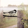 Sparrow Bird Cut Metal Tree Stake, Housewarming Art, Gift For Mom