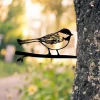 Sparrow Bird Cut Metal Tree Stake, Housewarming Art, Gift For Mom