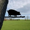 Pig Tree Stake, Farm Metal Sign, Gift For Farmer