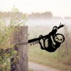 Custom Address Sloth Metal Tree Stake, Funny Metal Art, Garden Decor