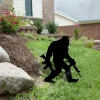 Bigfoot Holding Ar-14 Metal Garden Art, Veteran Yard Sign, Military Decor